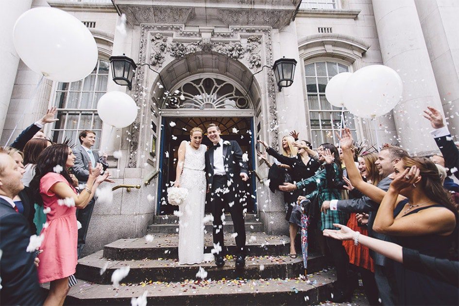 Wedding-Photography-Chelsea-Town-Hall-London-Confetti-1