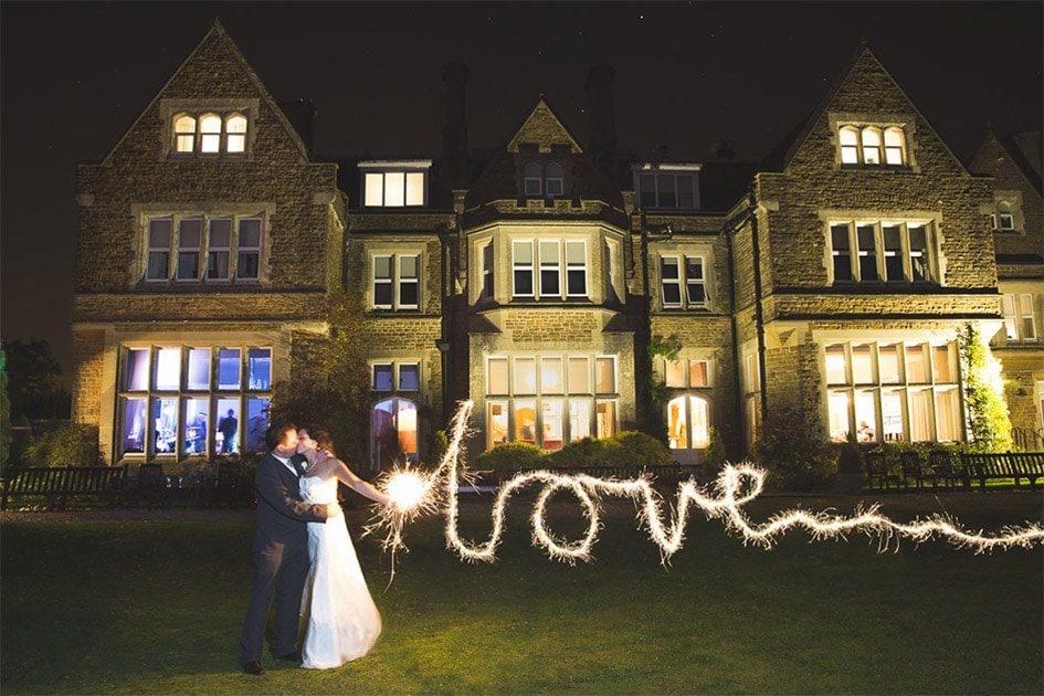 Hartsfield Manor Surrey Wedding Photographer Sparklers Love
