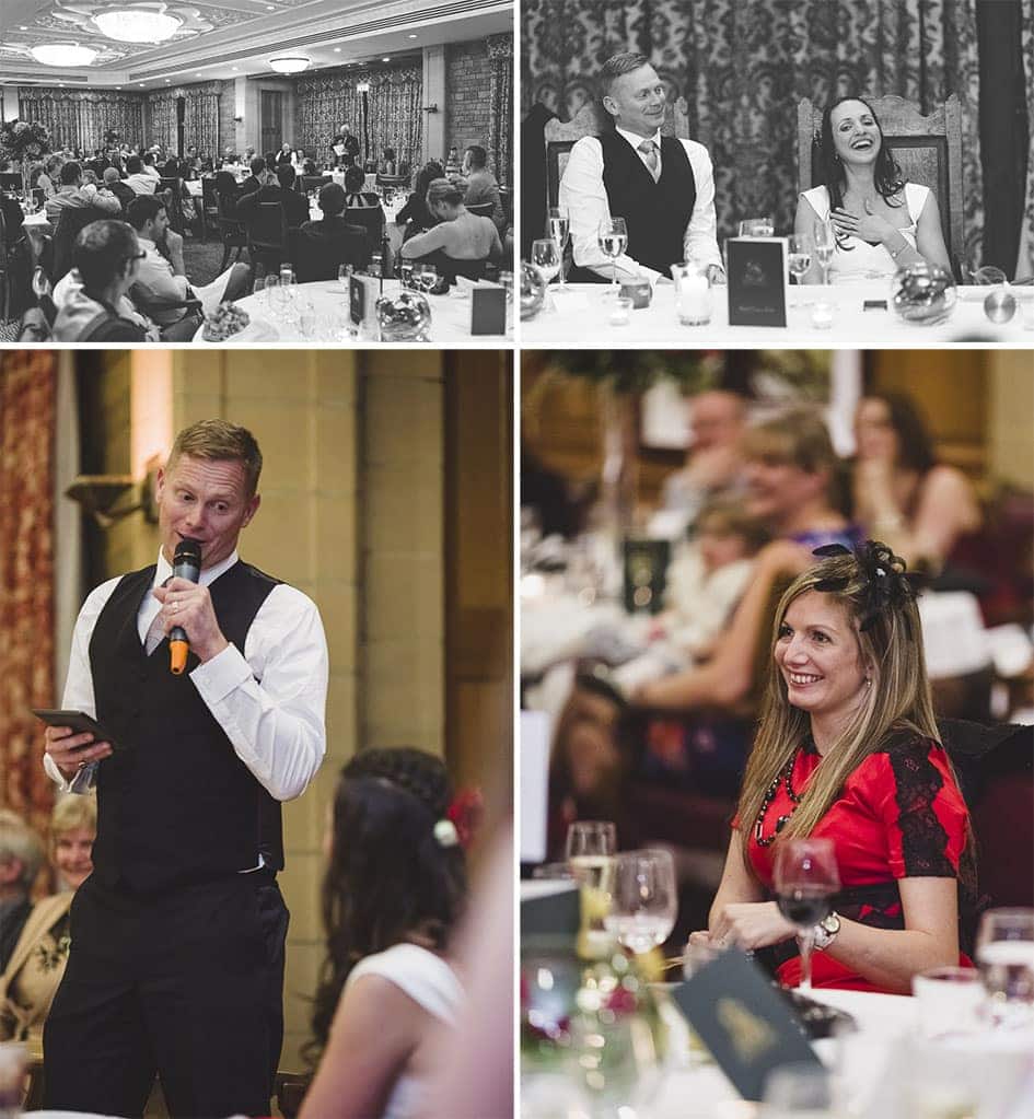 Wedding speeches at South Lodge Hotel in Sussex