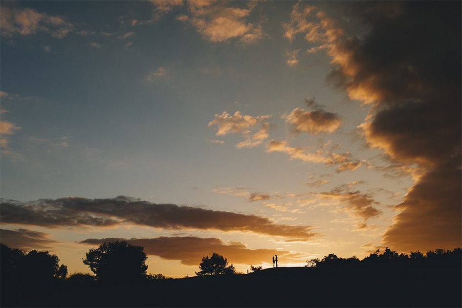 Sunset Engagement Shoot Photographer Frensham Pond Surrey