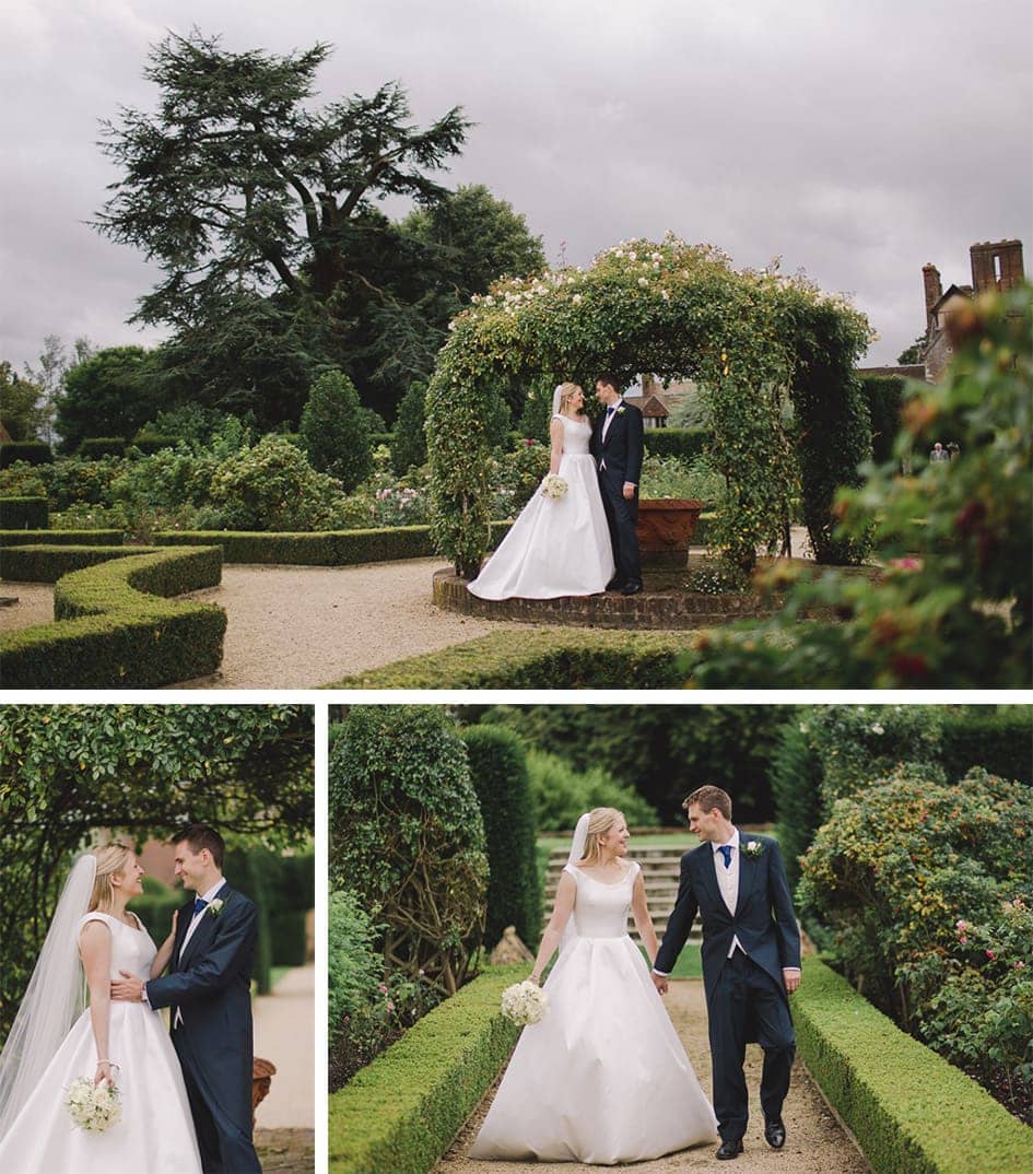 Loseley Park Wedding in the Summer with the bride and groom.