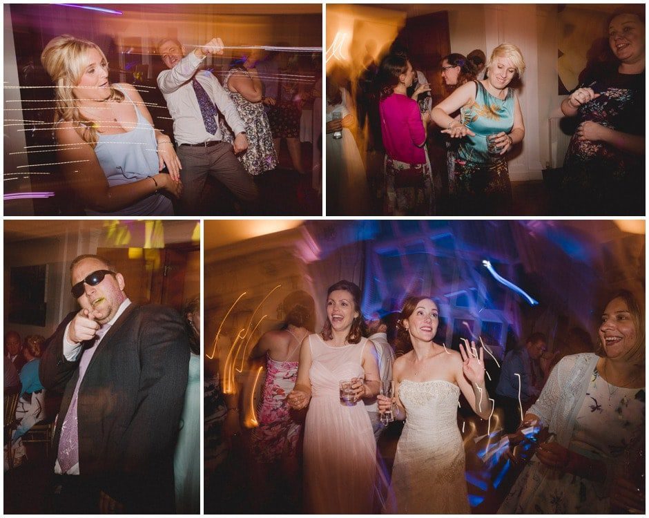 Dancing on the dance floor at a wedding 