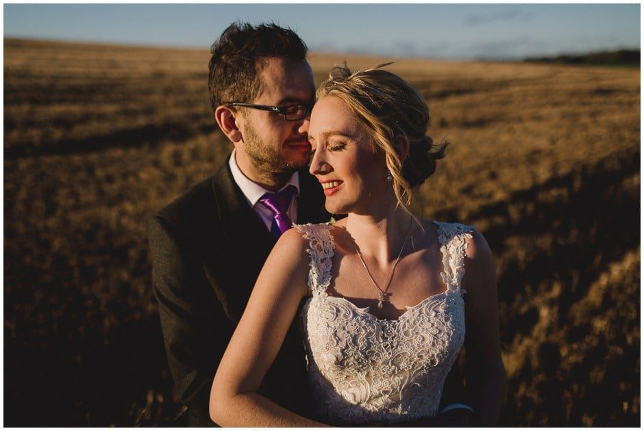Notley Tythe Barn Wedding Photograph in the field
