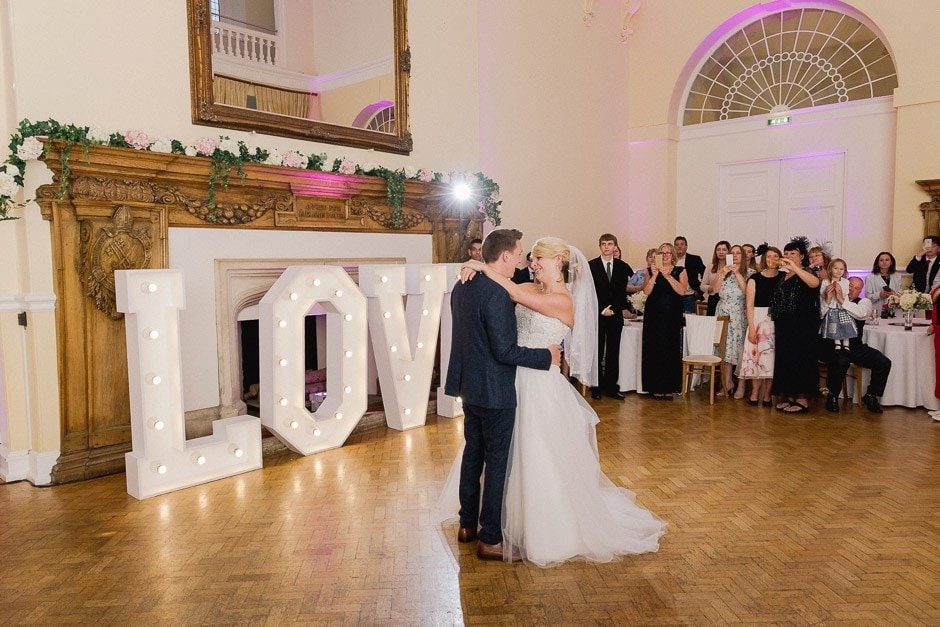 The first dance in the Great Hall at Farnham Castle.