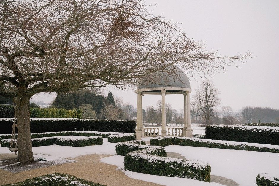 The grounds of Froyle park in the Winter.