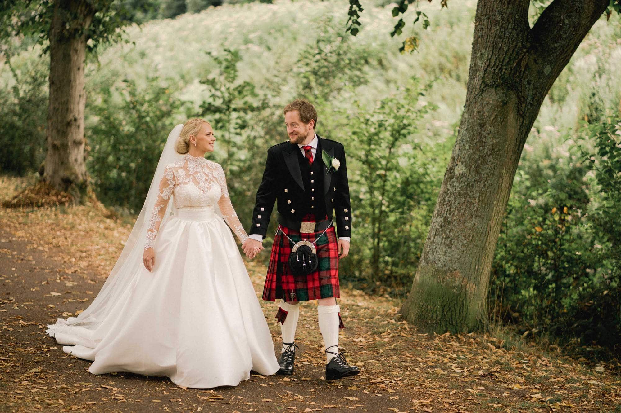Norfolk Arms Scottish Wedding Couple