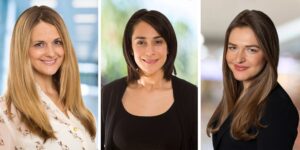 Corporate Headshot of 3 ladies for their meet the team photos