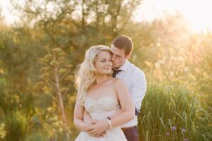 Wedding Photography of couple at RHS Wisley Garden in Surrey