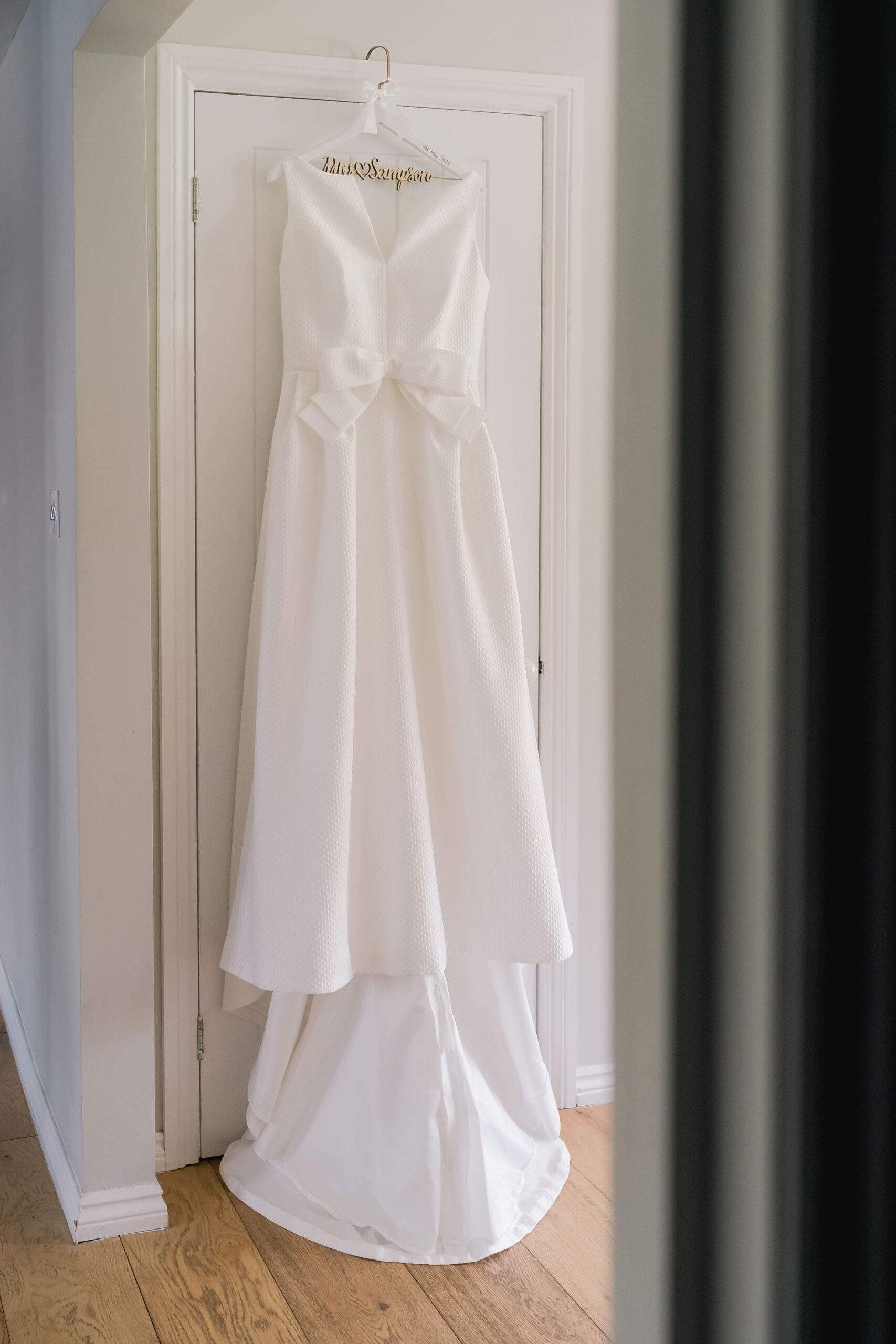 Wedding Dress at a Southend Barns Wedding in Sussex