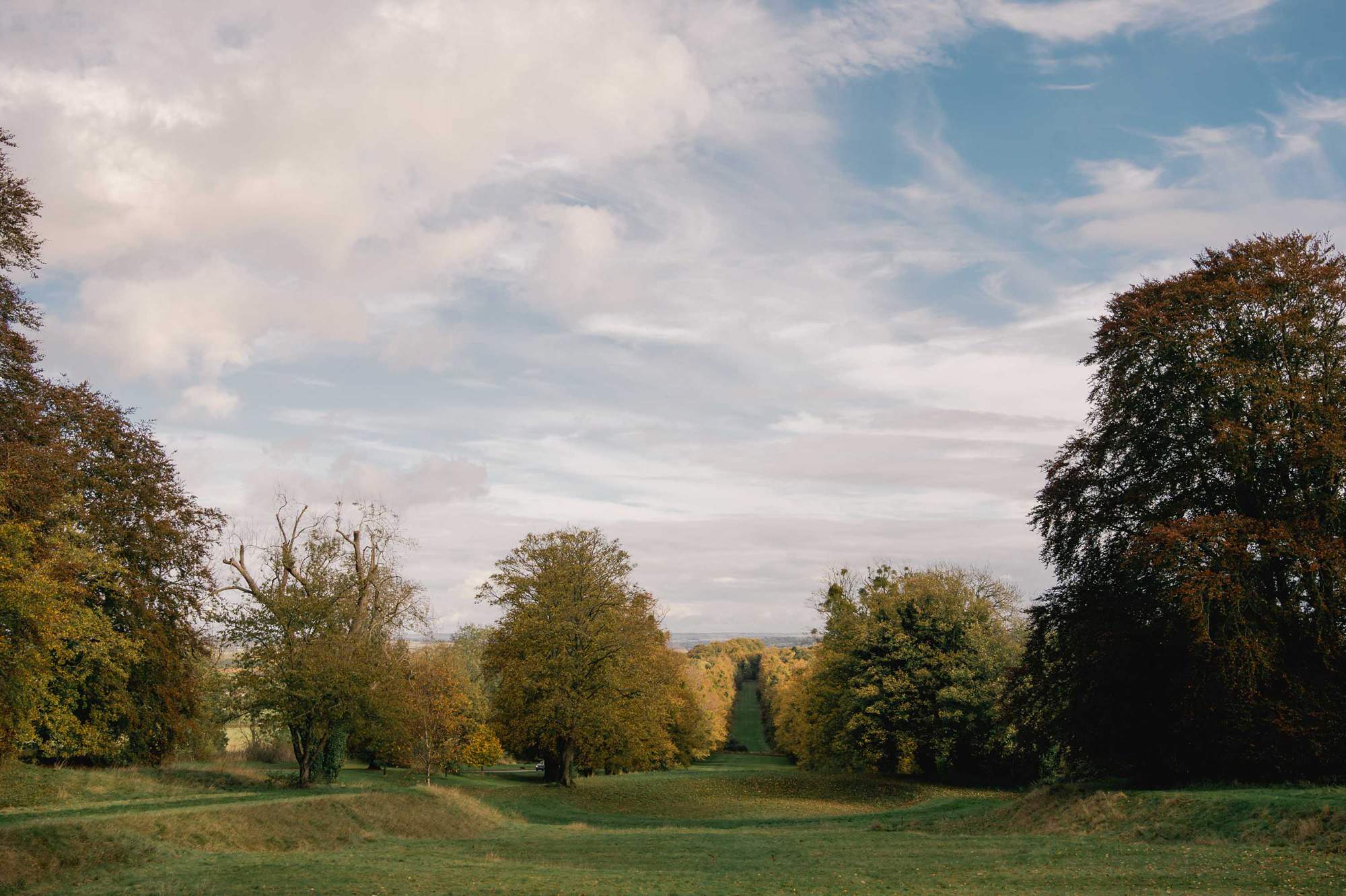 Scenic views across the countryside at Lainston House in Winchester.