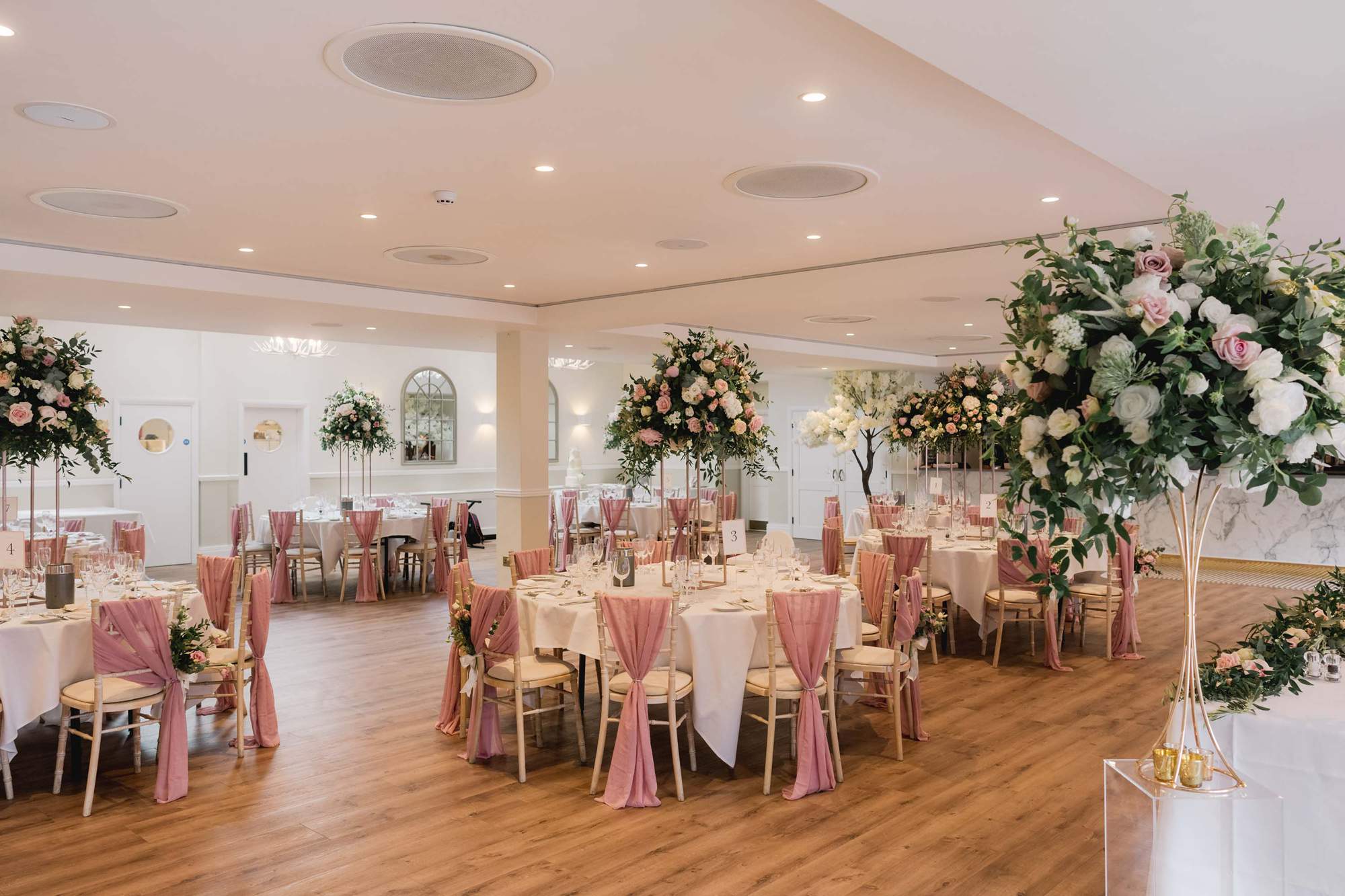 Cottesmore Golf Club wedding breakfast tables and chairs.