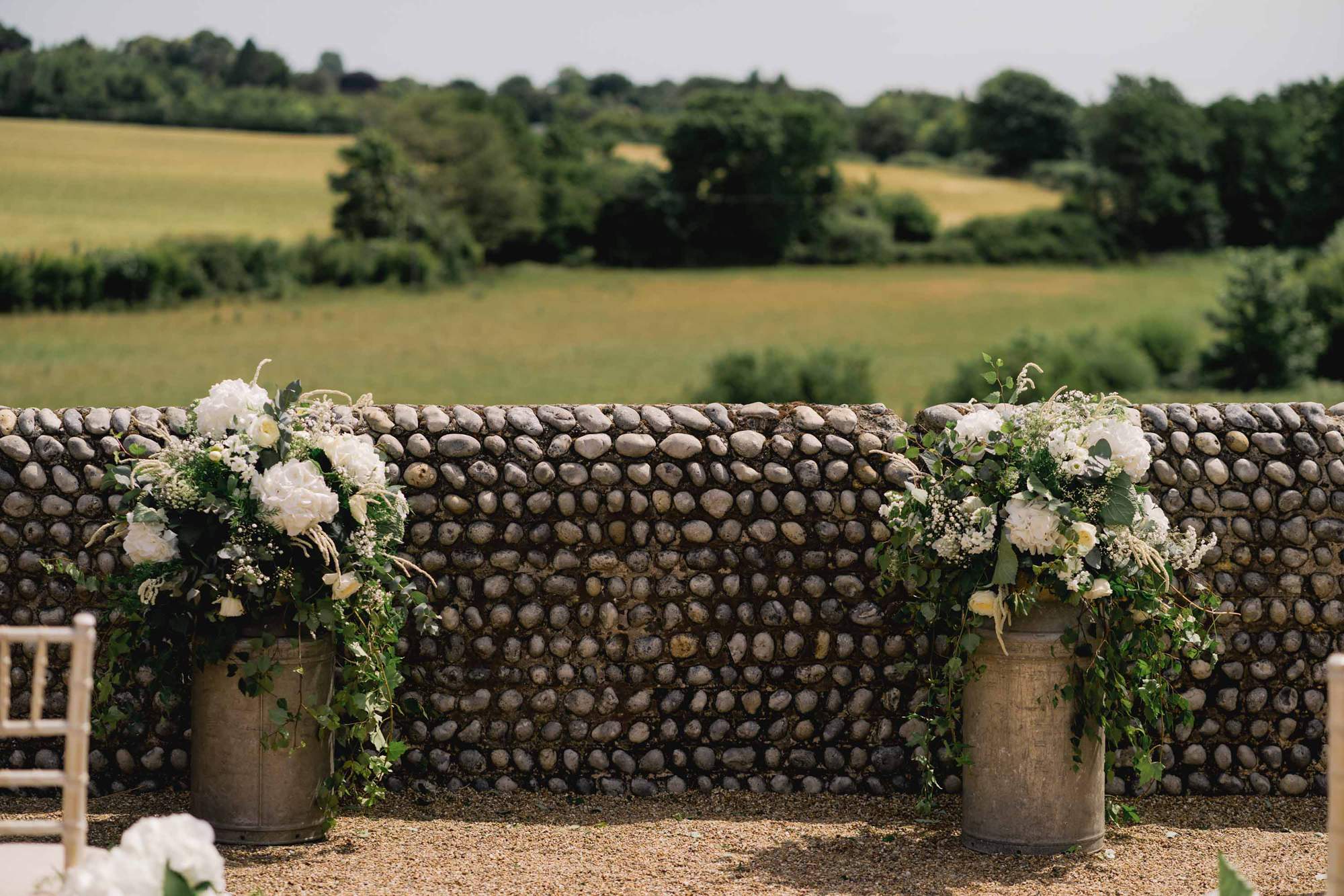 Panoramic views of the countryside at The Sussex Barn wedding venue in Hellingly.